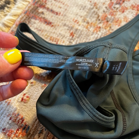 Free People Movement Stay Cool Army Green Racer Back Sports Bra Large - Picture 4 of 8